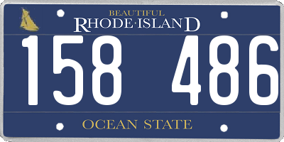 RI license plate 158486