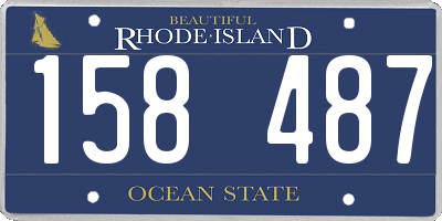 RI license plate 158487