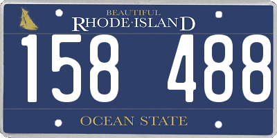 RI license plate 158488