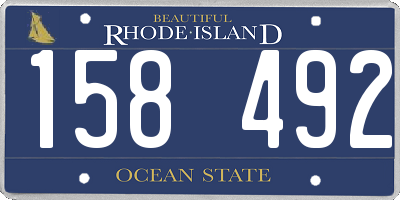 RI license plate 158492