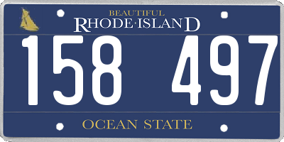 RI license plate 158497
