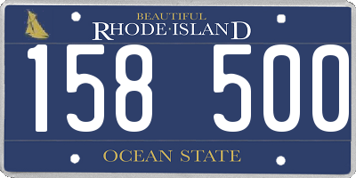 RI license plate 158500