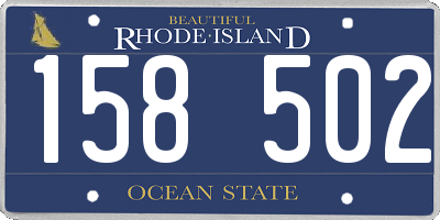 RI license plate 158502