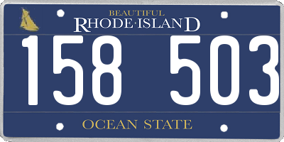 RI license plate 158503