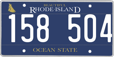 RI license plate 158504