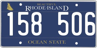 RI license plate 158506