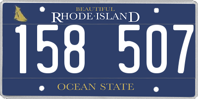 RI license plate 158507