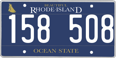 RI license plate 158508