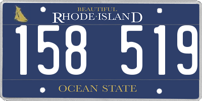 RI license plate 158519