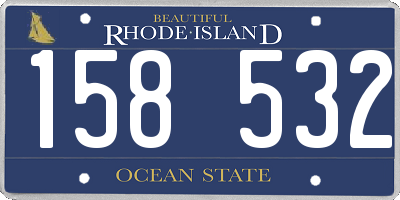 RI license plate 158532