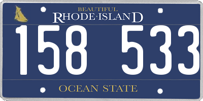 RI license plate 158533