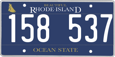 RI license plate 158537