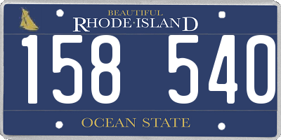 RI license plate 158540