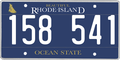 RI license plate 158541