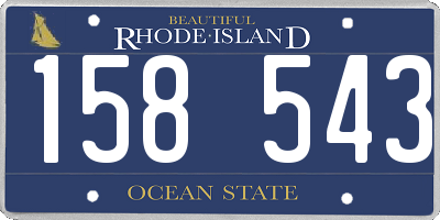 RI license plate 158543