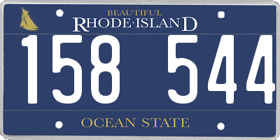 RI license plate 158544