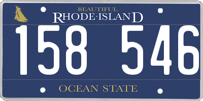 RI license plate 158546