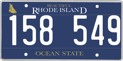 RI license plate 158549