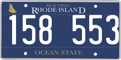 RI license plate 158553