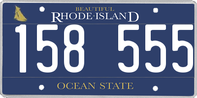 RI license plate 158555