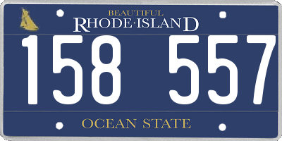 RI license plate 158557