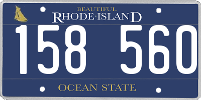 RI license plate 158560