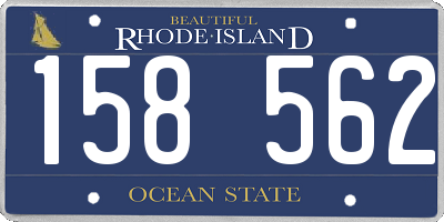 RI license plate 158562