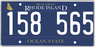 RI license plate 158565