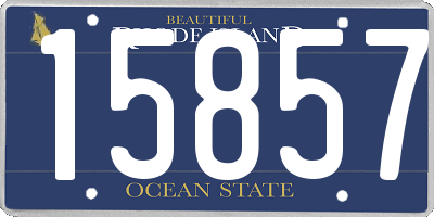 RI license plate 15857