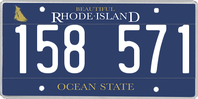 RI license plate 158571