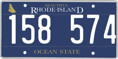 RI license plate 158574