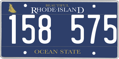 RI license plate 158575