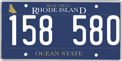 RI license plate 158580