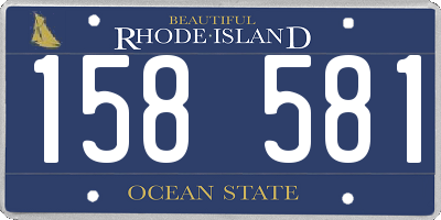 RI license plate 158581