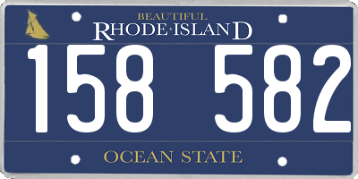 RI license plate 158582