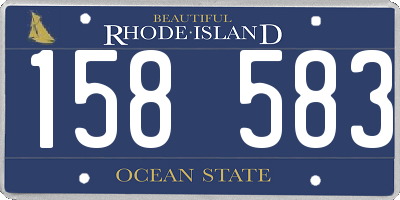 RI license plate 158583