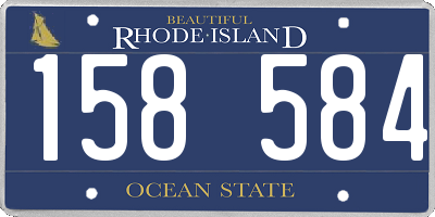 RI license plate 158584
