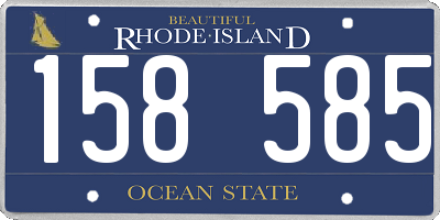 RI license plate 158585