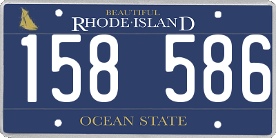 RI license plate 158586