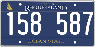 RI license plate 158587