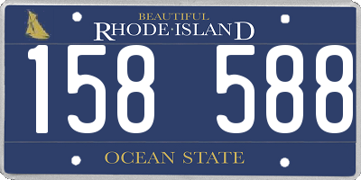 RI license plate 158588