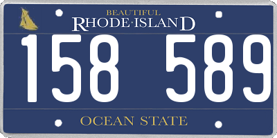 RI license plate 158589