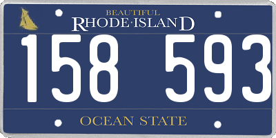 RI license plate 158593