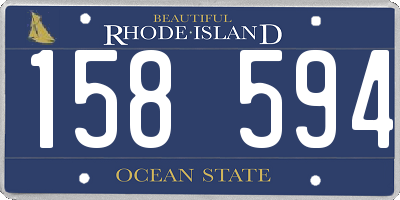 RI license plate 158594