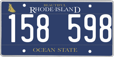 RI license plate 158598