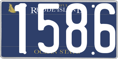 RI license plate 1586