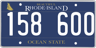 RI license plate 158600