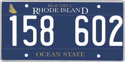 RI license plate 158602