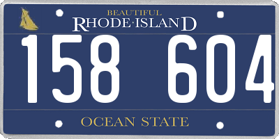 RI license plate 158604
