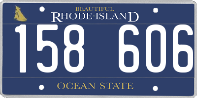 RI license plate 158606